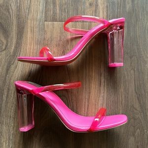 Steven by Steve Madden Jercy Clear Pink Heels